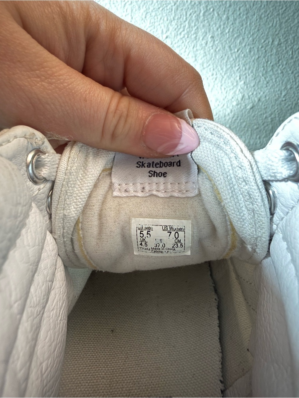 Vans Sk8-Hi True White Canvas High Top Sneakers Women’s 7 Men’s 5.5 - Picture 9 of 9